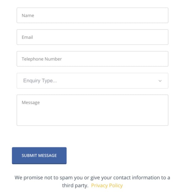 inline field labels example