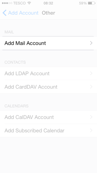 Add a Mail Account