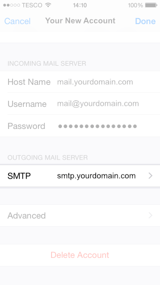 SMTP Settings