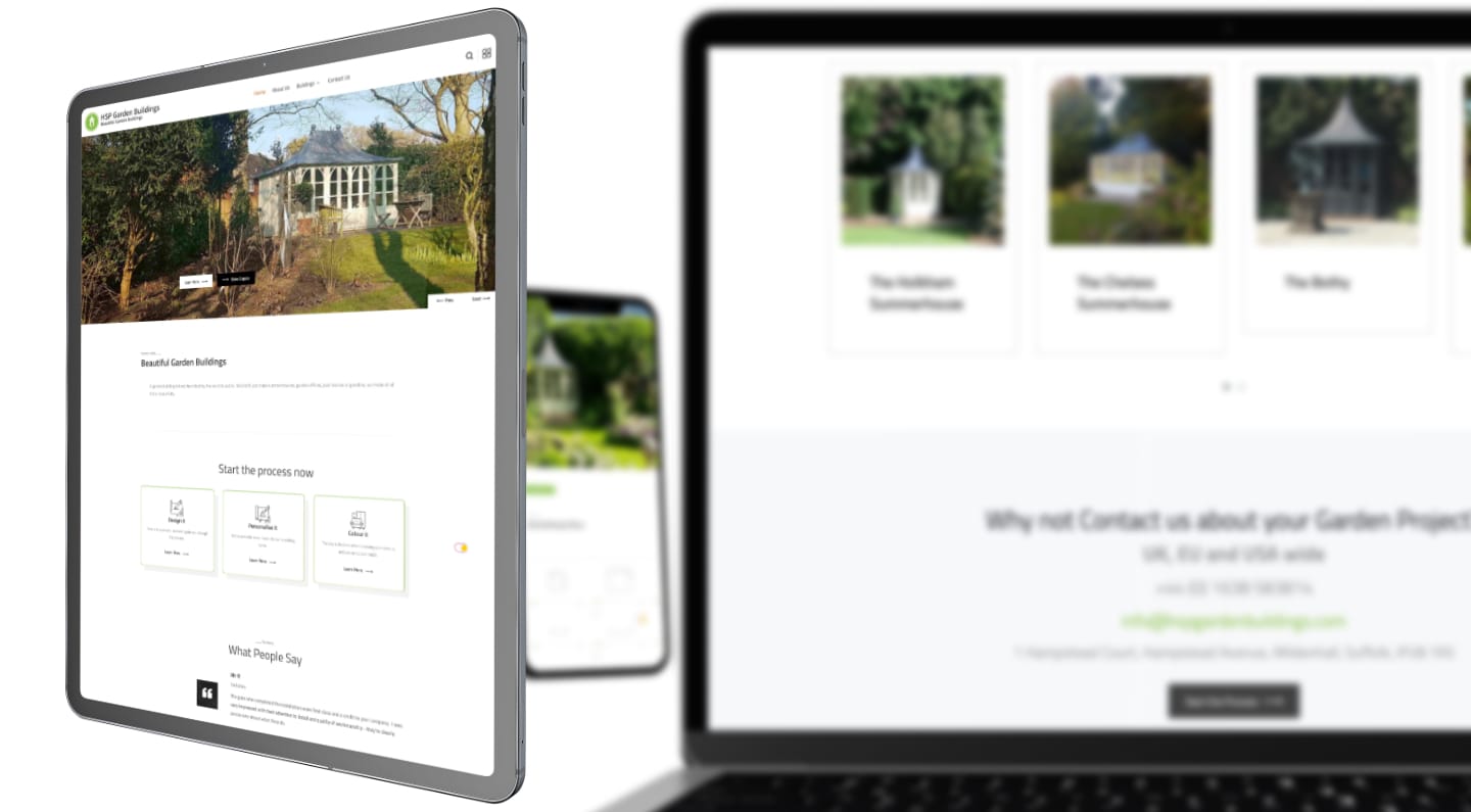Garden Buildings Website Design