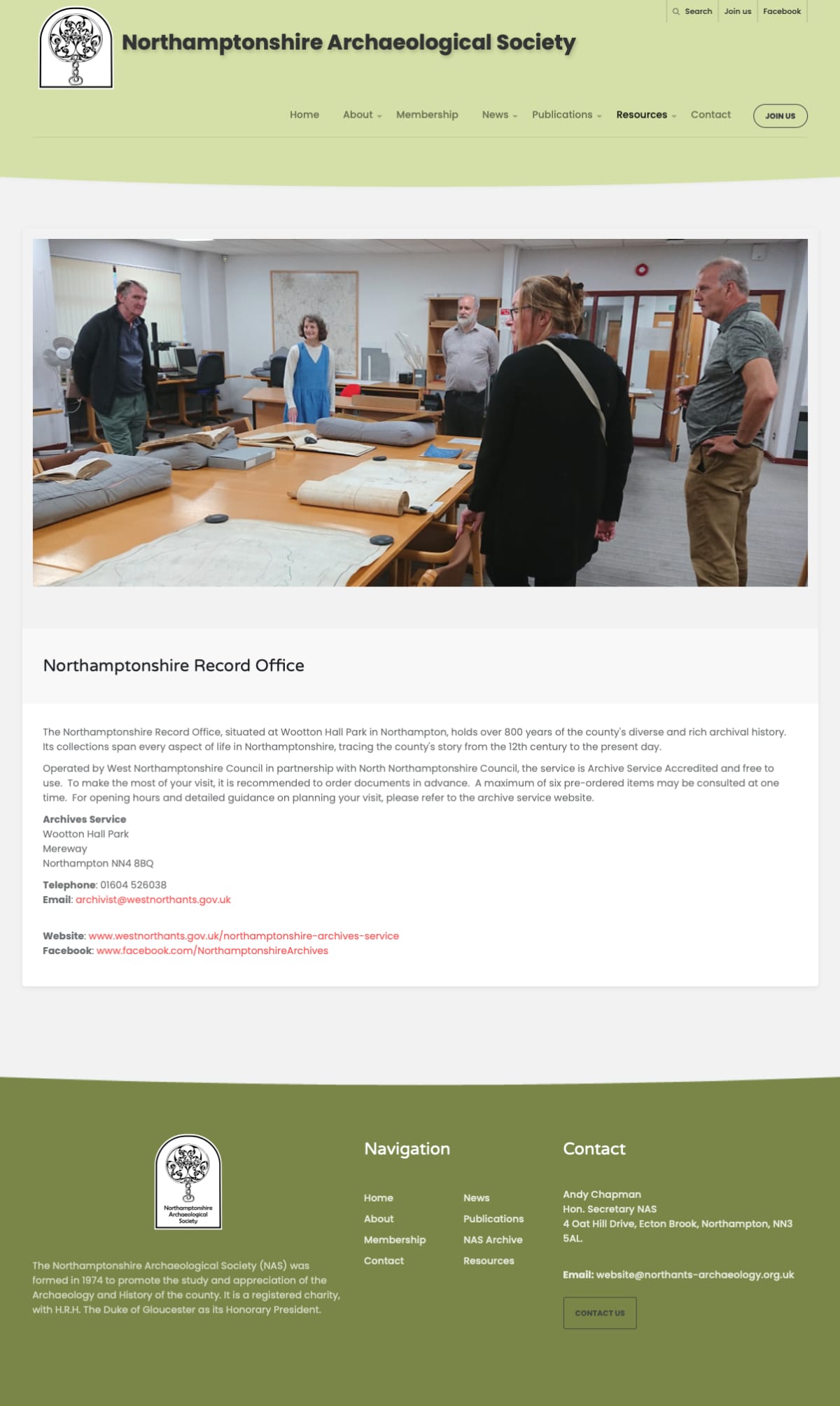 Archaeology Group Website Design